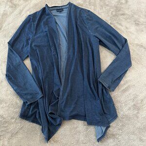 J. Jill Pure Jill Indigo Long Sleeve Cardigan Open Women's size MEDIUM